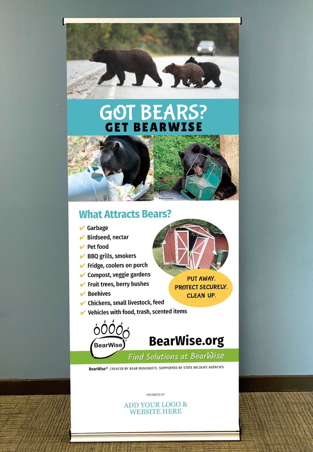 Got Bears? Get BearWise Standing Banner