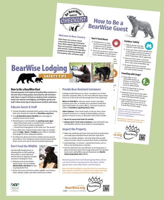 BearWise Host Set: Lodging Safety Tips & Guest Checklist