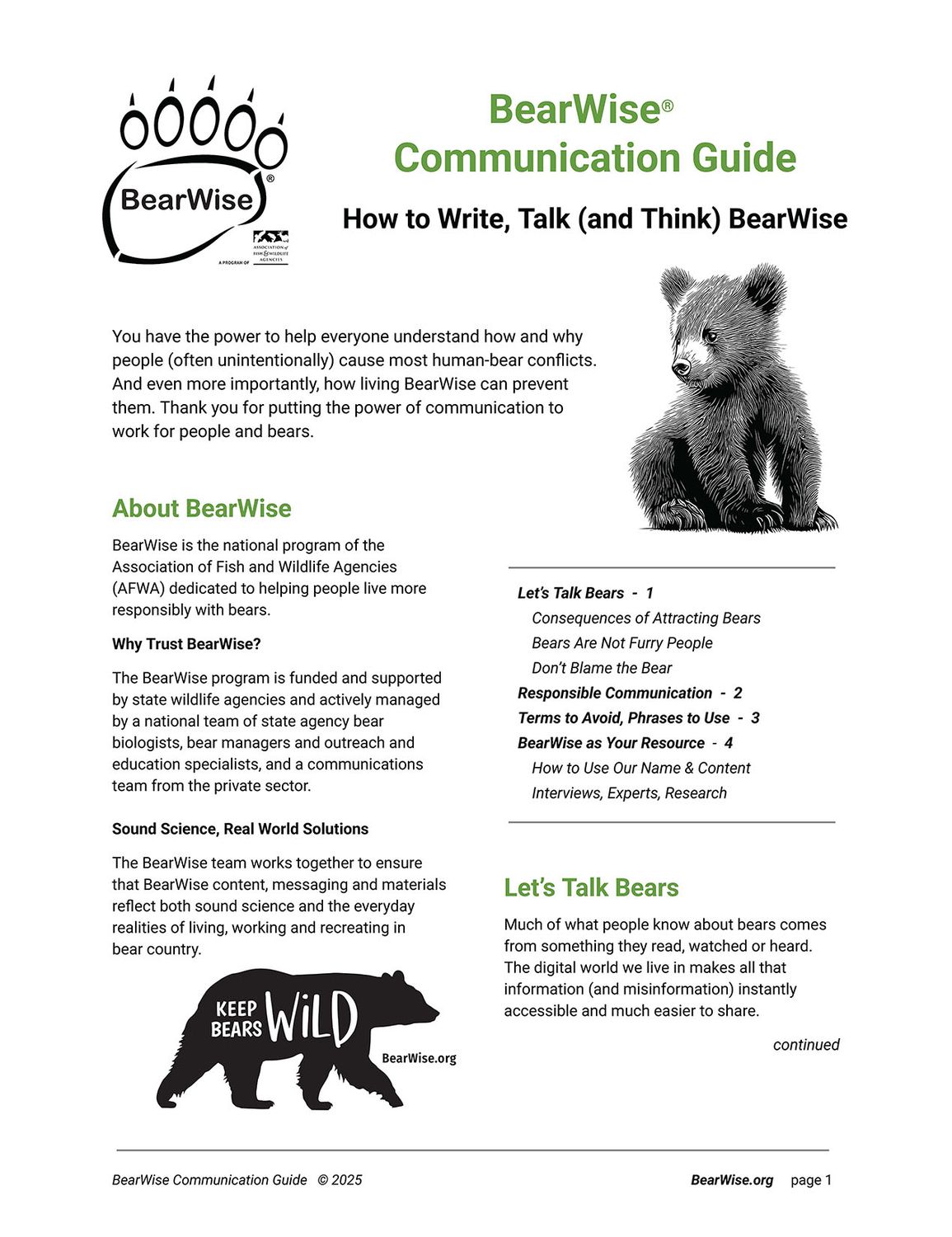 BearWise Communication Guide BearWise Communication Guide