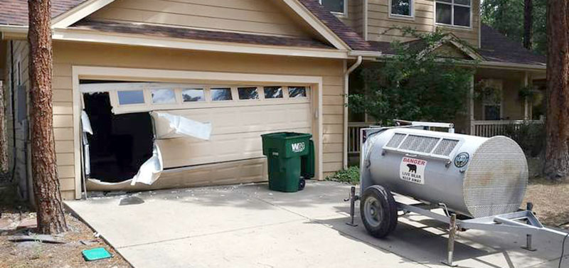 bear-damaged garage (John Gage)